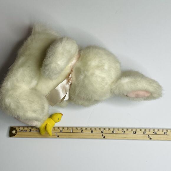Russ Berrie Plush Bunny w/ Baby Chick 10” Friends Forever Series 90s Vintage Toy - Picture 5 of 5